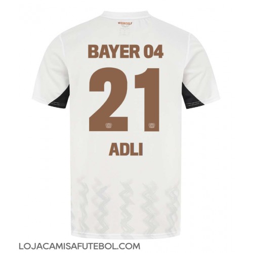 Camisa de Futebol Bayer Leverkusen Amine Adli #21 Equipamento Secundário 2024-25 Manga Curta